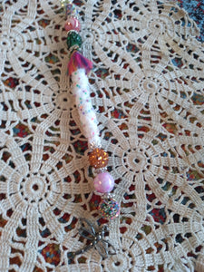 Fairy Dangle--Dragonfly Charm and Multi-Colored Sparkle Top Bead