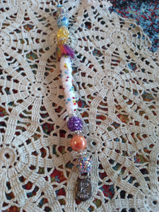 Fairy Dangle with a "Be Yourself" Charm and Multi-Colored Sparkle Top Bead