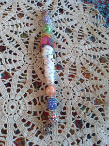 Fairy Dangle--Smiling Sun Charm and Multi-Colored Sparkle Top Bead