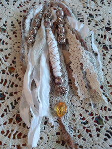 Beaded Spine Dangle in Brown