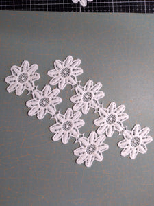 Embroidered Lace Flower-Row of 4