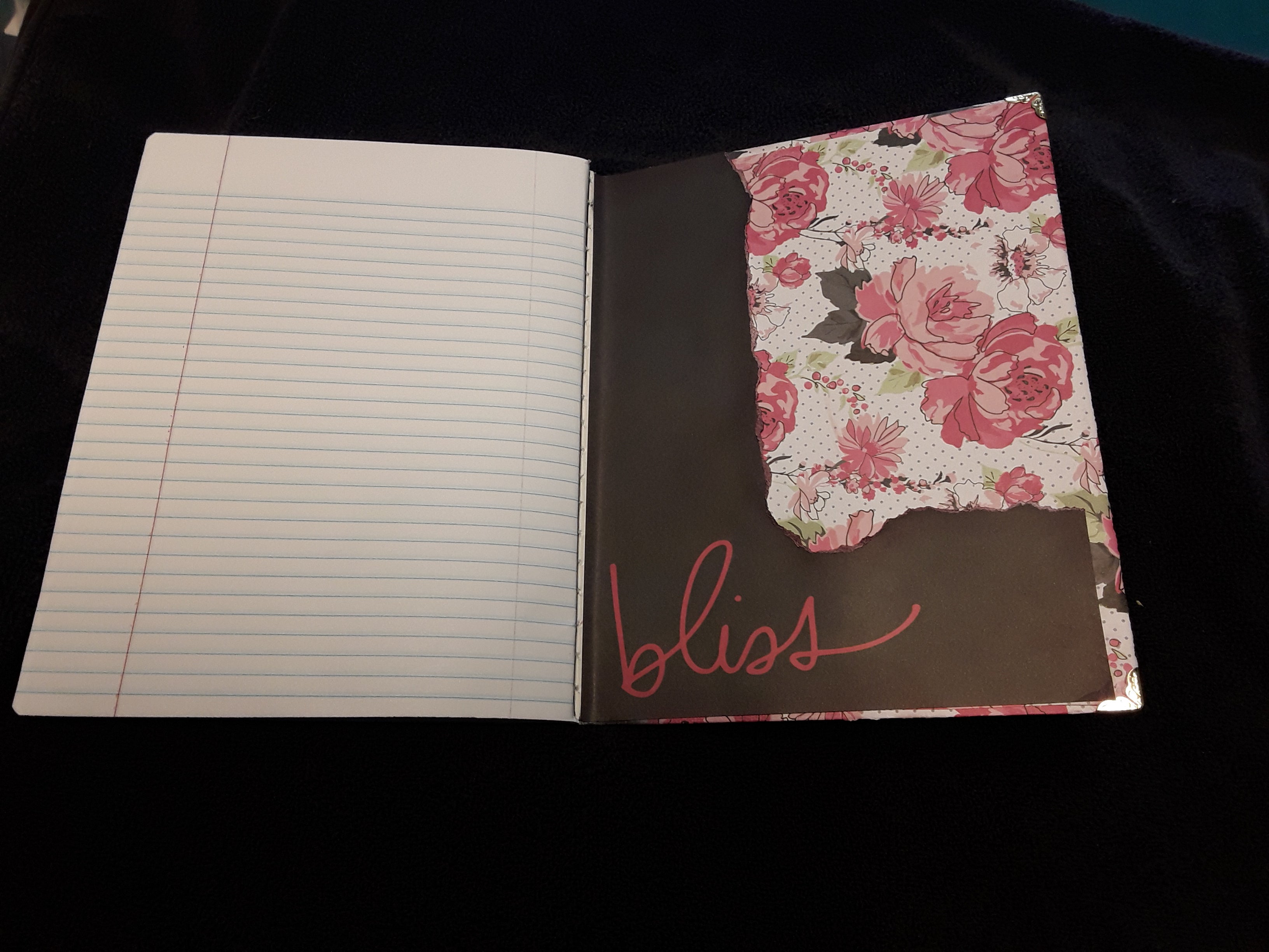 Pink Flowers Bound Journal
