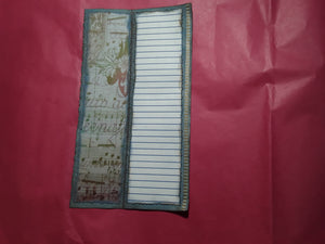 Book Page Stacked Pocket--Blue