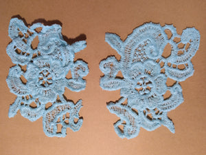 2-Piece Lace Applique in Teal-1