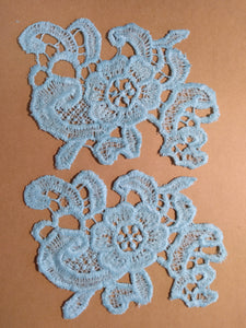 2-Piece Lace Applique in teal-9