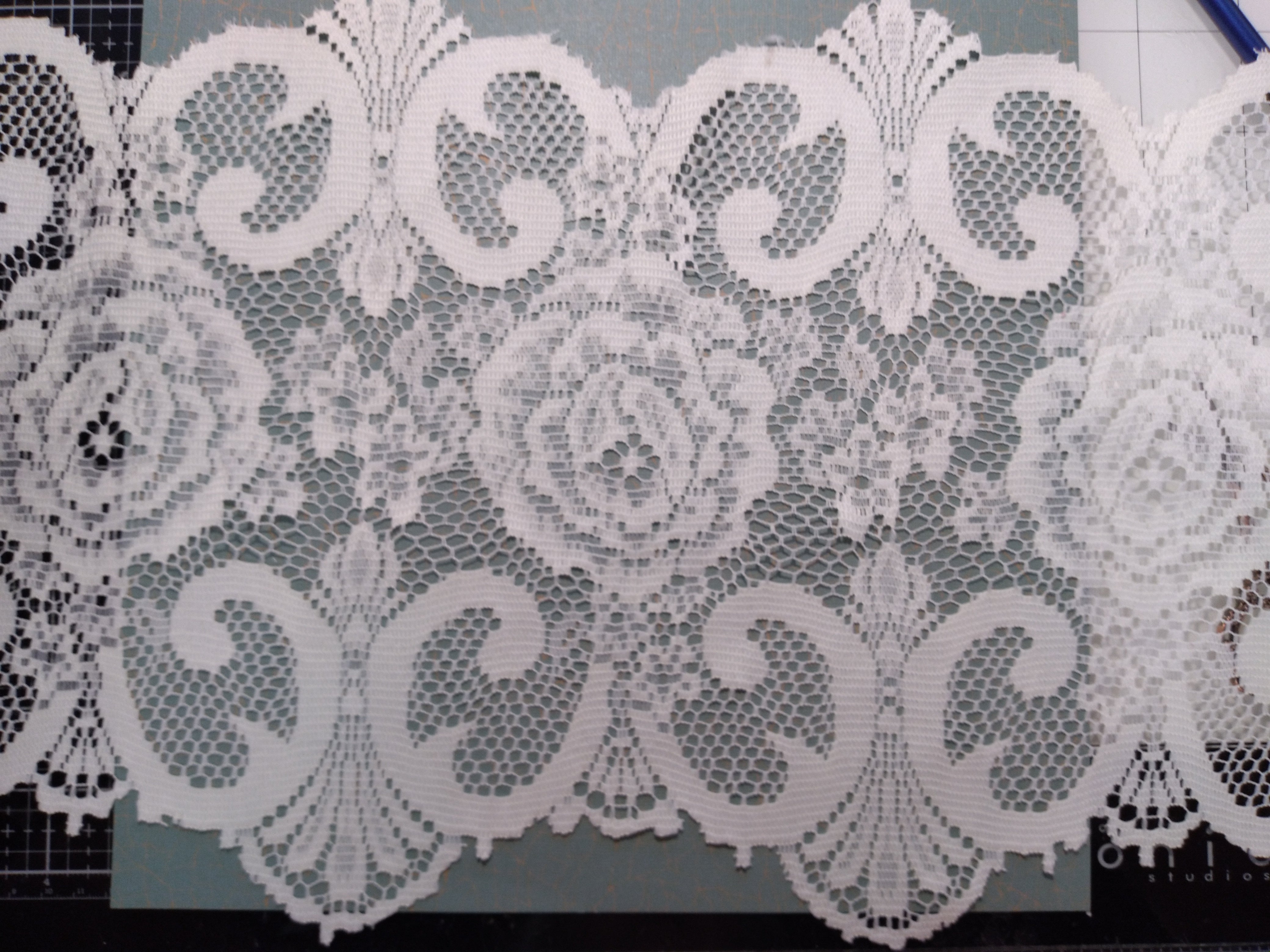 Large Piece of Lace Fabric in Cream