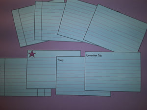 Lined Index Journal Cards in Pink