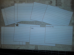 Lined Index Journal Cards in Brown