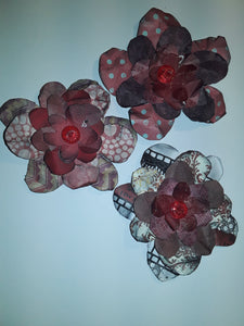 Hand-Cut Paper Flowers in Red