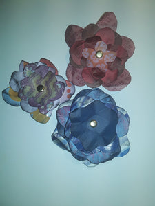 Hand-Cut Paper Flowers in Multi Colors