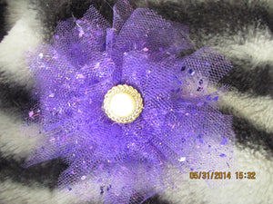 Large Purple Tulle Flower