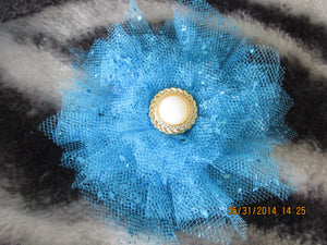 Large Teal Tulle Flower